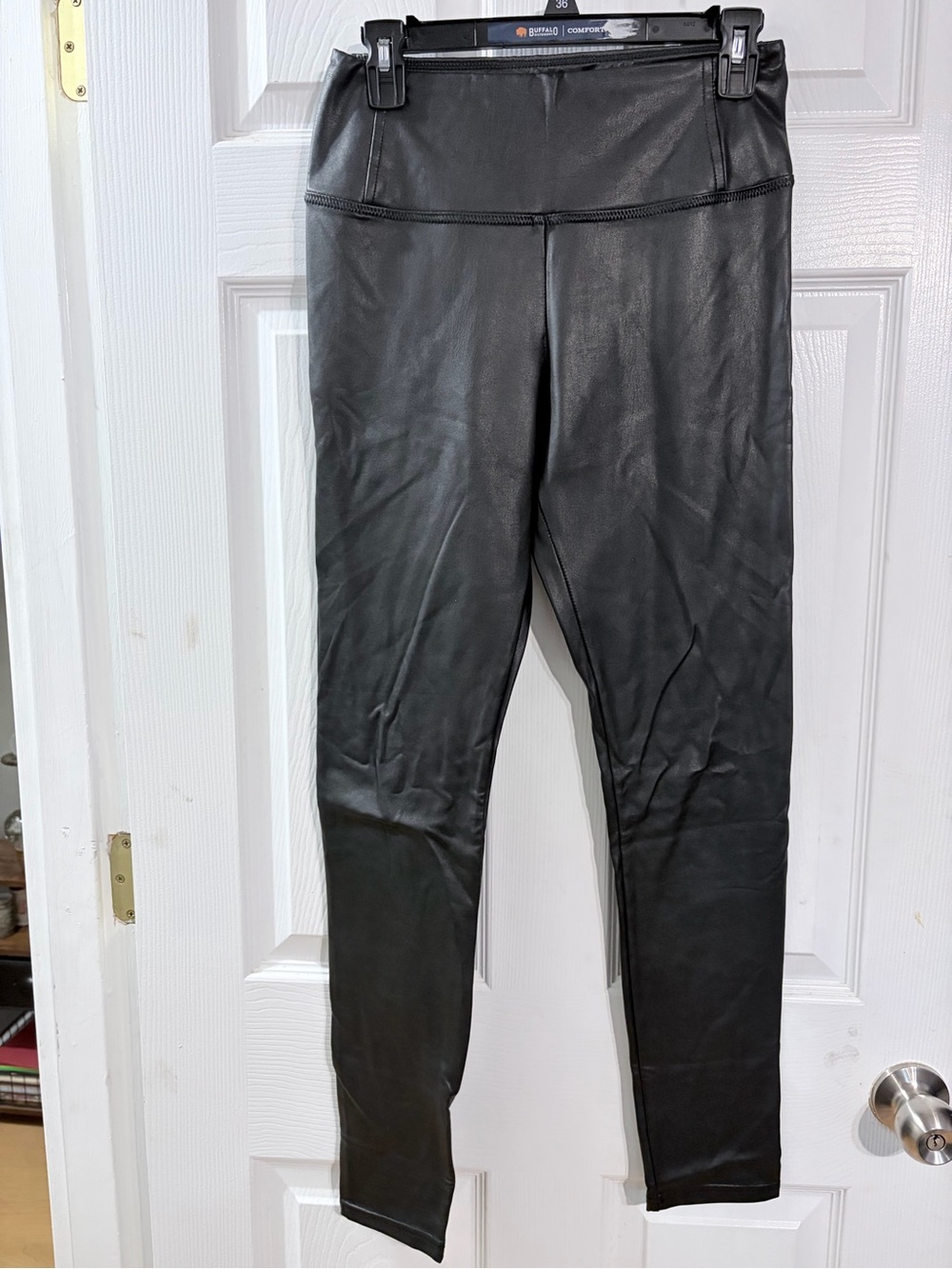 Bagatelle Collection Black Faux Leather High Rise Leggings Size S